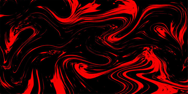 Seamless vector illustration of an abstract red and black background featuring a tribal fire pattern with floral curves and flame shapes for a decorative wallpaper design