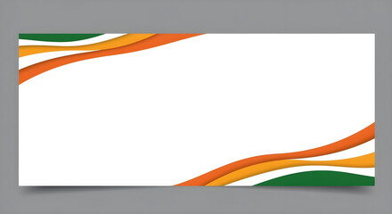 Obraz premium Indian Tricolor Abstract Digital Banner Background with Smooth Gradients