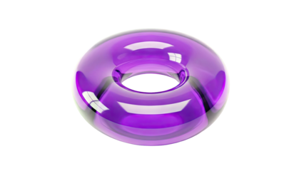 Translucent Purple Torus Object