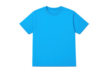 Naklejka premium Blue t-shirt providing a blank canvas for branding and fashion design, isolated on a transparent background