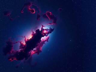 Vast cosmic expanse with nebulae and distant stars, a deep space panorama,  void,  stardust