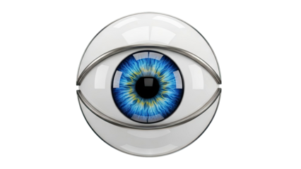 Stylized Eye with Blue Iris