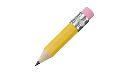 Yellow Pencil with Pink Eraser