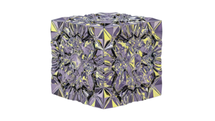 Iridescent Crystalline Cube