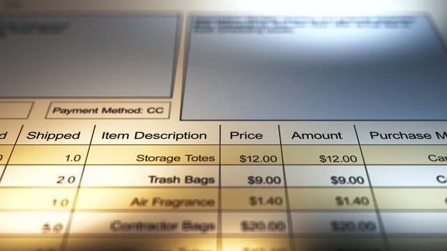  A Generic Freight Invoice or BOL Bill or Lading
