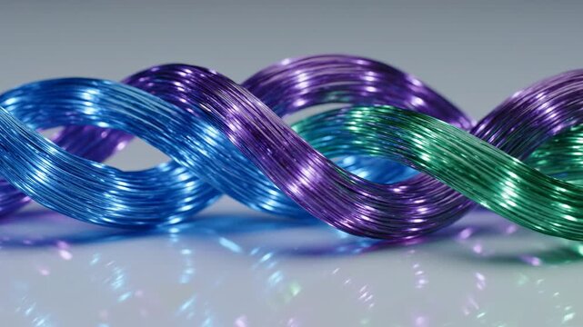 Colorful Twisted Wires - A Mesmerizing Display of Intertwined Hues.