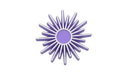 Purple and white starburst or sun graphic