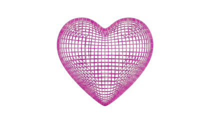3D Wireframe Heart Shape