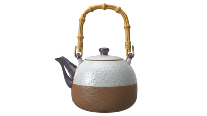 Japanese Style Teapot with Bamboo Handle