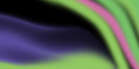 Neon Gradient Grain Abstract Texture with Purple and Green Waves