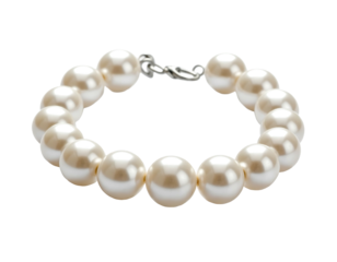 Elegant strand of creamy lustrous pearls clasped with a silver lobster clasp