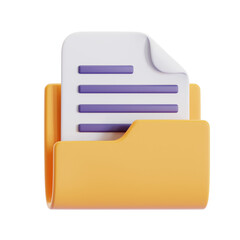 3D Folder with Document