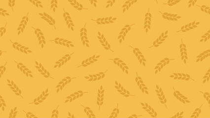 Wheat background, wheat or rice seamless pattern background. Wheat ears endless wallpaper