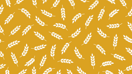 Wheat background. Wheat seamless pattern background. Wheat or rice grain wallpaper. Perfect for bakery packaging, fabrics