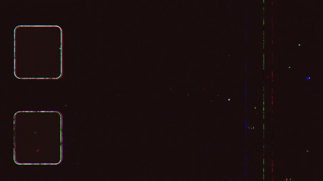 Super 8 mm Film grain and Scratches. Vintage looping film strip background. Shaking 16mm film clutter. Film stock texture, easy to use in composition, retro films reel clutter effect. 4k video