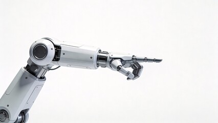 Robot arm pointing to the right