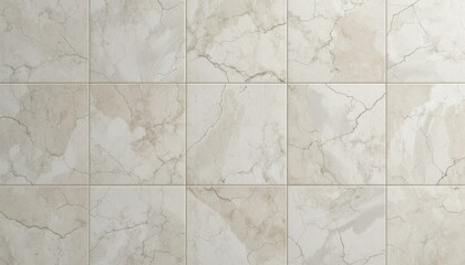 Fototapeta premium Beige marble tiles with dark gray veining cream white