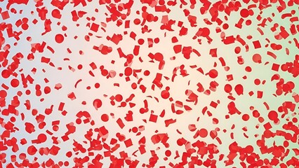 Red confetti falling on a gradient background, suitable for celebrations and events