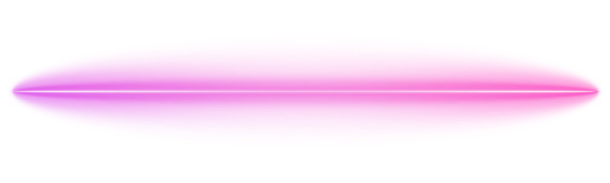 Electric neon light beams form abstract digital dividers with endless loop motion. Bright laser glow enhances futuristic visual effects. Isolated transparent background for overlays.