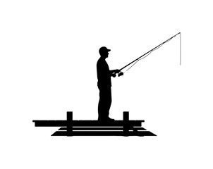 Fishing on a Dock © Surjo