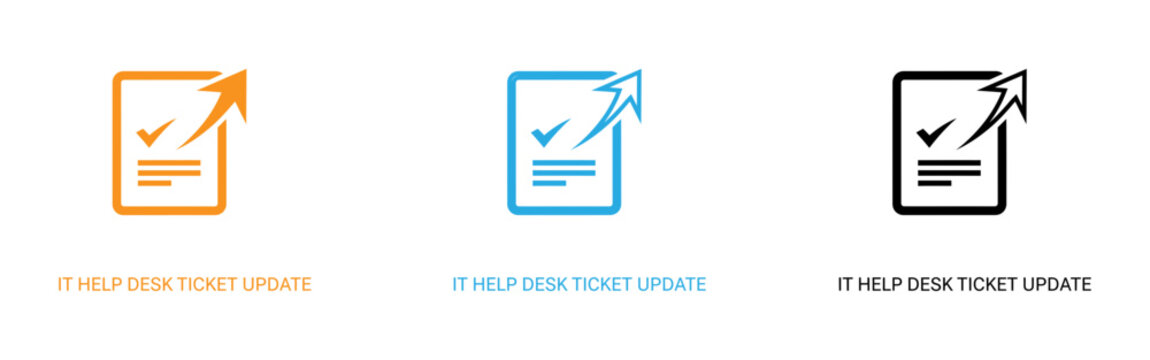 It help desk ticket update icons