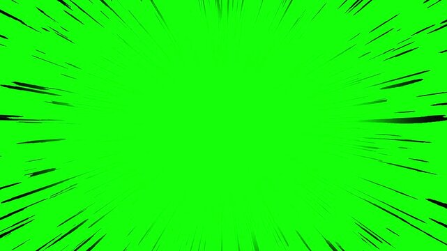 力強い黒い集中線：インパクト重視の劇画・漫画風合成素材