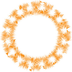 Obraz premium Orange Snowflake Vector illustration frame design