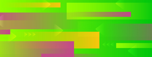 Futuristic green background with horizontal bars and speed lines representing digital movement and data