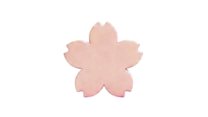 Red Cherry Blossom Shape