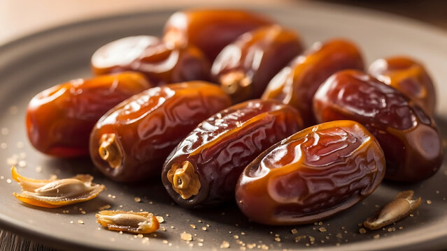 Fresh dates fruit close-up
