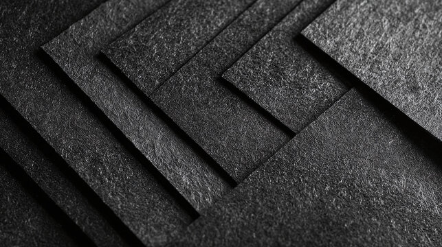 Close-up view of geometric patterned slate tiles, a study in textures and lines. The image showcases the detailed surface of the tiles