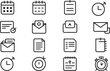 Title: Set of finance and business with various symbols and charts