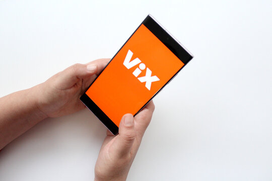 Mexico City, Mexico - Jan 28, 2025: ViX is a streaming service owned by Televisa Univision, offering a wide variety of Spanish-language content such as movies, series, soap operas, sports, and news