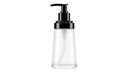 Obraz premium Frosted Glass Lotion Pump Bottle with Black Dispenser