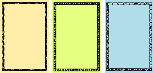 Woodcut-style prints. Traditional frame for publication.