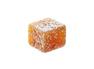 Turkish Delight set against a white background with a clipping path

