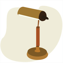 vintage study table lamp.Classic table lamp for the library. 
