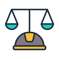 Labor Law Icon - Lineal Color