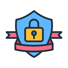 Confidentiality Icon - Lineal Color