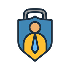 Data Privacy Icon - Lineal Color