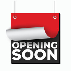 Coming Soon Announcement Label Vector