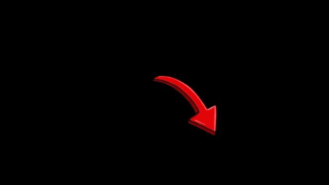 Vibrant red curved arrow pointing downwards to guide attention and highlight key content. 