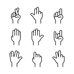 Obraz premium Palm Hand Vector Icon Pack