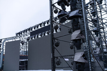 Outdoor Stage Setup with Lighting Equipment