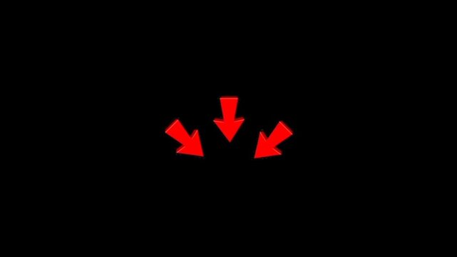Vibrant three red curved arrow pointing downwards to guide attention and highlight key content. 