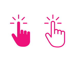 Obraz premium Pointer Hand Arrow Icon Collection