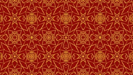 Beautiful red and gold geometric pattern background