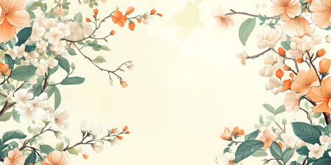 Delicate Floral Arrangement with Peach and White Blooms