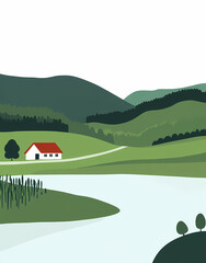 Peaceful Countryside Landscape