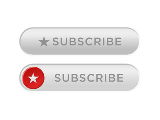 Social media subscribe silver button